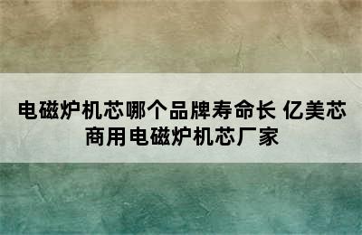 电磁炉机芯哪个品牌寿命长 亿美芯商用电磁炉机芯厂家